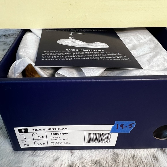 NIB TIEM Slipstream Green Camo Cycling Shoes SPD Pedals sz 8 / 39 - Picture 12 of 13